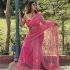 Pink net saree